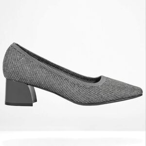 NWOT VIVAIA Melody Square-Toe Heels  Rich Grey  Size 40